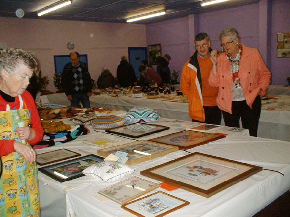 Some of the crafts and artwork displayed at the show