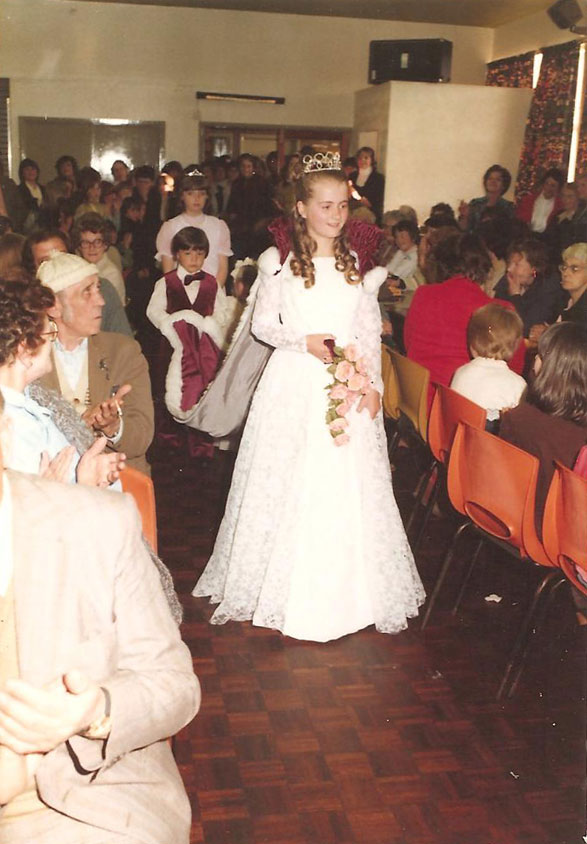 Carnival Queen Denise at Penygroes Memorial Hall