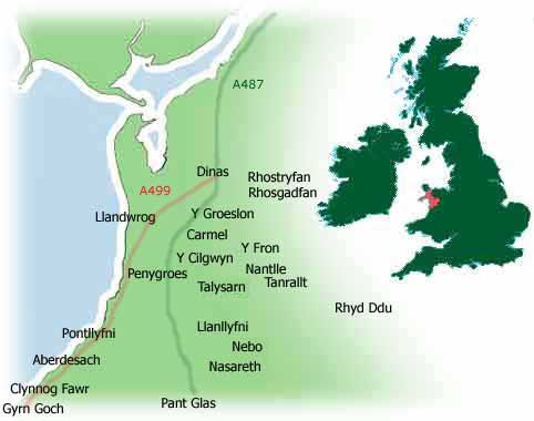 Dyffryn Nantlle is situated in Snowdonia, Gwynedd, North Wales.